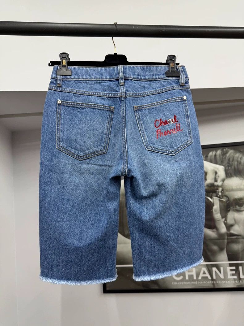 Chanel Chanel Pharrell Denim Shorts - dmc Size US 36 / EU 52 - 2 Thumbnail