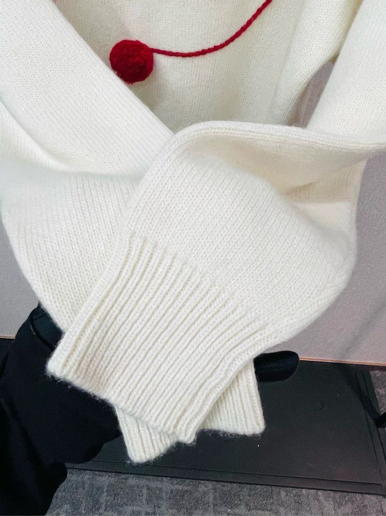 Loewe Loewe Beige Red Ball Cashmere Sweater - dmc Size US M / EU 48-50 / 2 - 5 Thumbnail