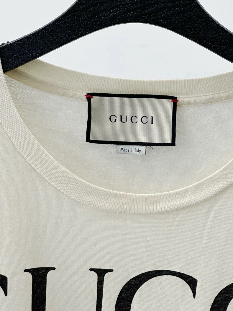 Gucci Gucci Beige Logo Short Sleeve T-shirt - dmc Size US S / EU 44-46 / 1 - 3 Thumbnail