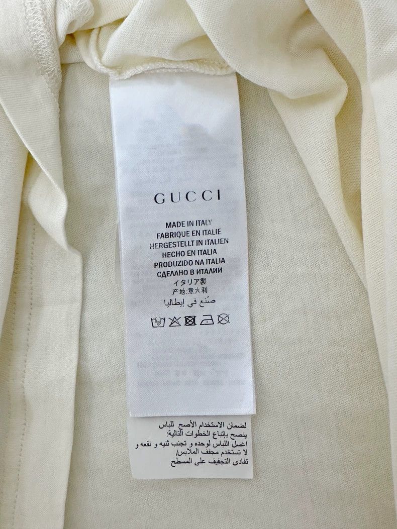 Gucci Gucci Beige Logo Short Sleeve T-shirt - dmc Size US S / EU 44-46 / 1 - 6 Thumbnail