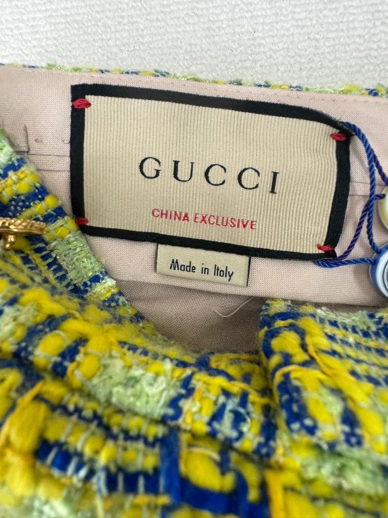 Gucci Gucci Yellow Plaid High-Waist Shorts - dmc Size US 36 / EU 52 - 7 Thumbnail