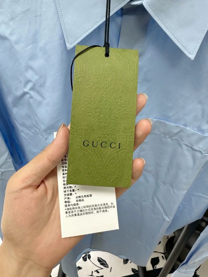Gucci GUCCI 1921 Light Blue Cotton Shirt - dmc Size US L / EU 52-54 / 3 - 5 Thumbnail