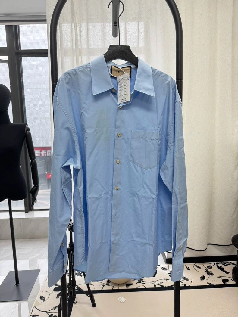 Gucci GUCCI 1921 Light Blue Cotton Shirt - dmc Size US L / EU 52-54 / 3 - 7 Thumbnail