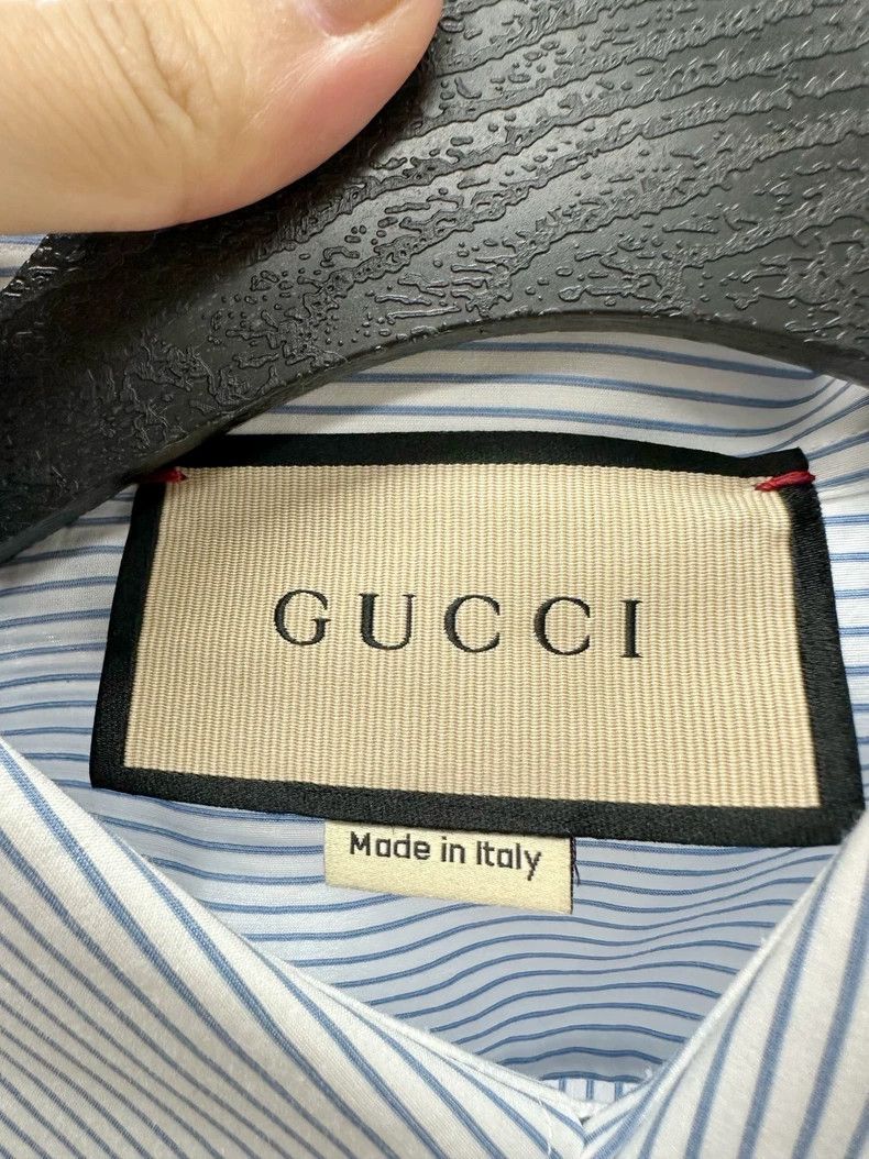 Gucci Gucci Blue Stripe Button-Up Shirt - dmc Size US XL / EU 56 / 4 - 3 Thumbnail
