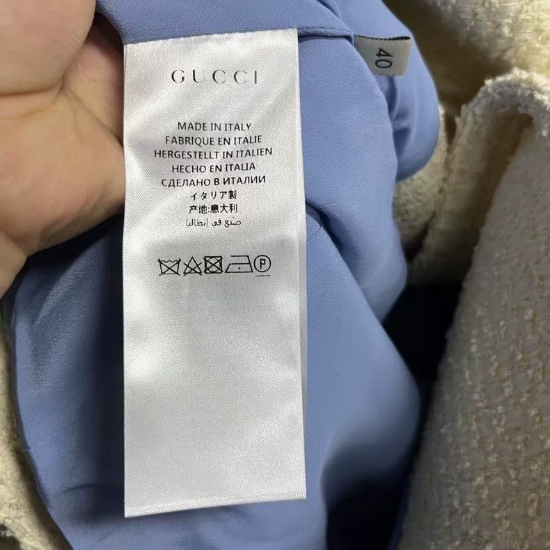 Gucci White Bow Pearl Button Jacket - dmc