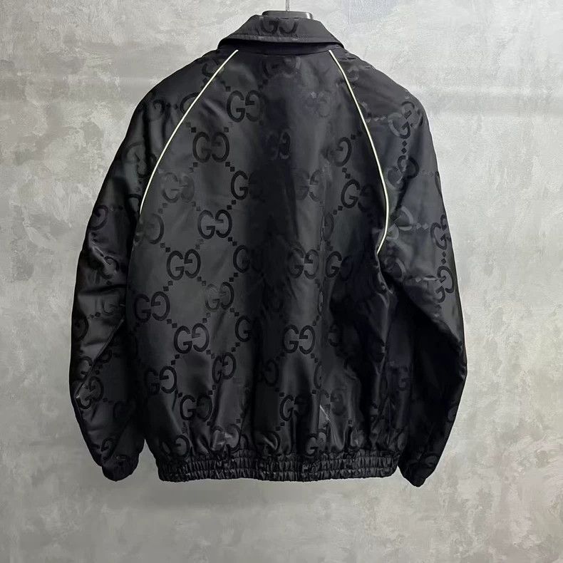 Gucci Gucci Black Logo Embroidered Elastic Jacket - dmc Size US M / EU 48-50 / 2 - 2 Thumbnail