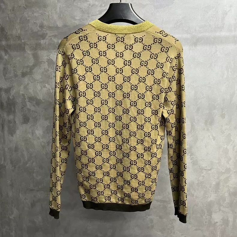 Gucci Gucci Gold Logo V-Neck Knit Cardigan - dmc Size US S / EU 44-46 / 1 - 2 Thumbnail