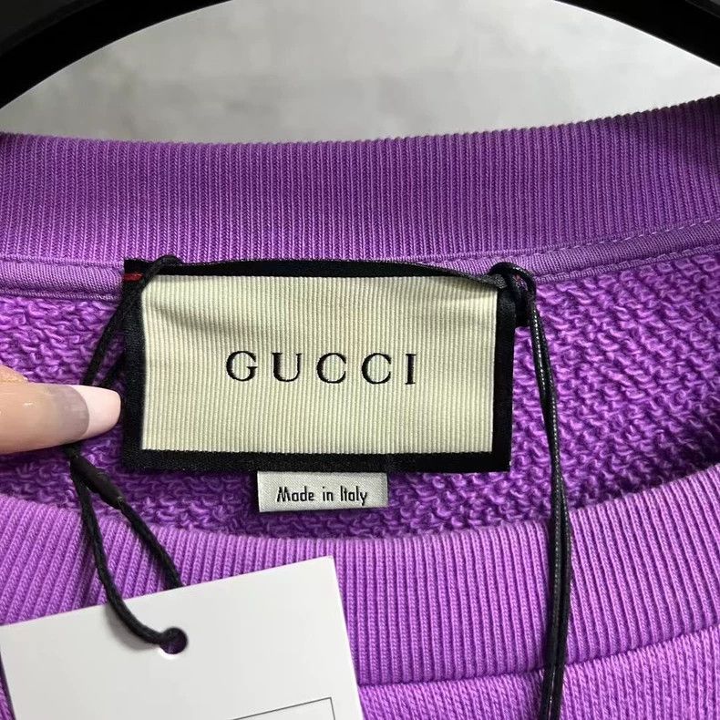 Gucci Gucci Purple Logo Print Sweatshirt - dmc Size US XXL / EU 58 / 5 - 3 Thumbnail