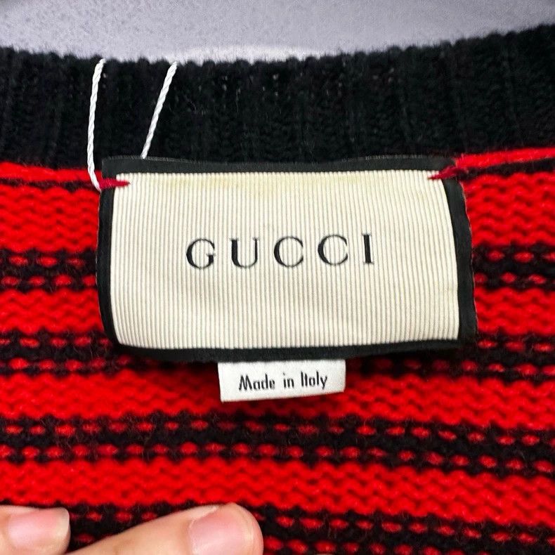 Gucci Gucci Bee Striped Wool Cardigan - dmc Size US XS / EU 42 / 0 - 2 Thumbnail