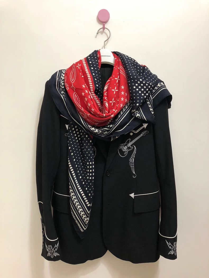 Takahiromiyashita The Soloist. TAKAHIROMIYASHITA THE soloist Silk Scarf - dmc Size ONE SIZE - 4 Thumbnail