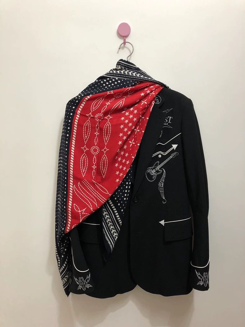 Takahiromiyashita The Soloist. TAKAHIROMIYASHITA THE soloist Silk Scarf - dmc Size ONE SIZE - 6 Thumbnail