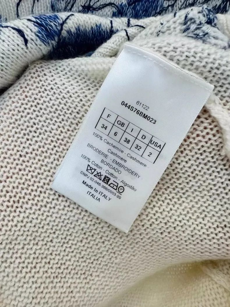 Dior Dior Star Embroidery Cashmere Sweater - dmc Size US S / EU 44-46 / 1 - 5 Thumbnail