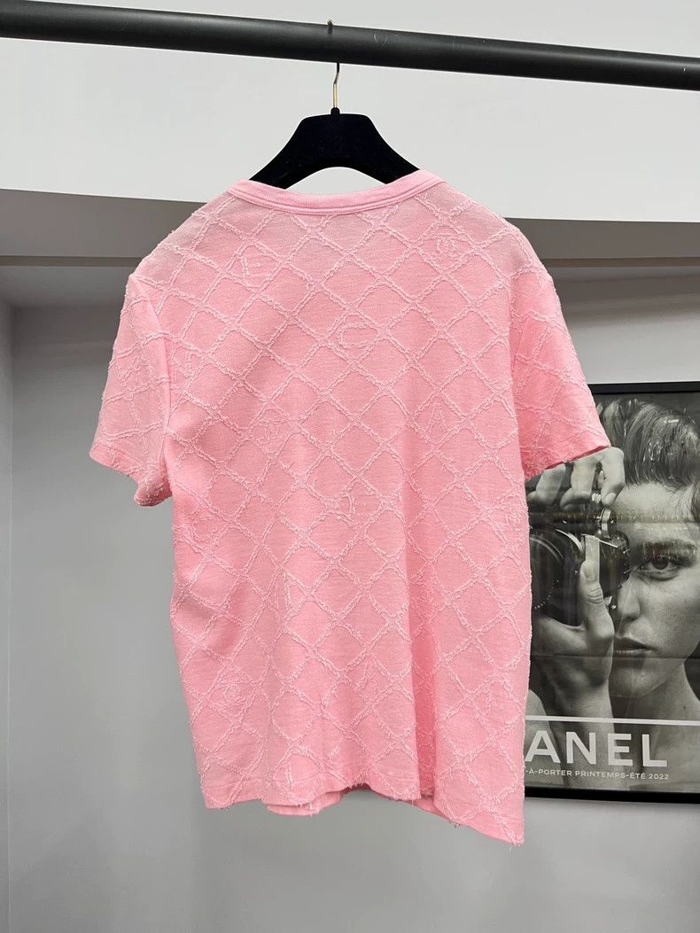 Chanel Chanel Pink Quilted Short Sleeve T-shirt - dmc Size US XS / EU 42 / 0 - 3 Thumbnail