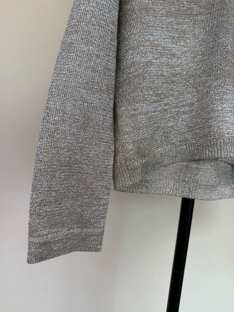 Dries Van Noten Dries Van Noten Silver Metallic Knit Top - dmc Size US S / EU 44-46 / 1 - 8 Thumbnail