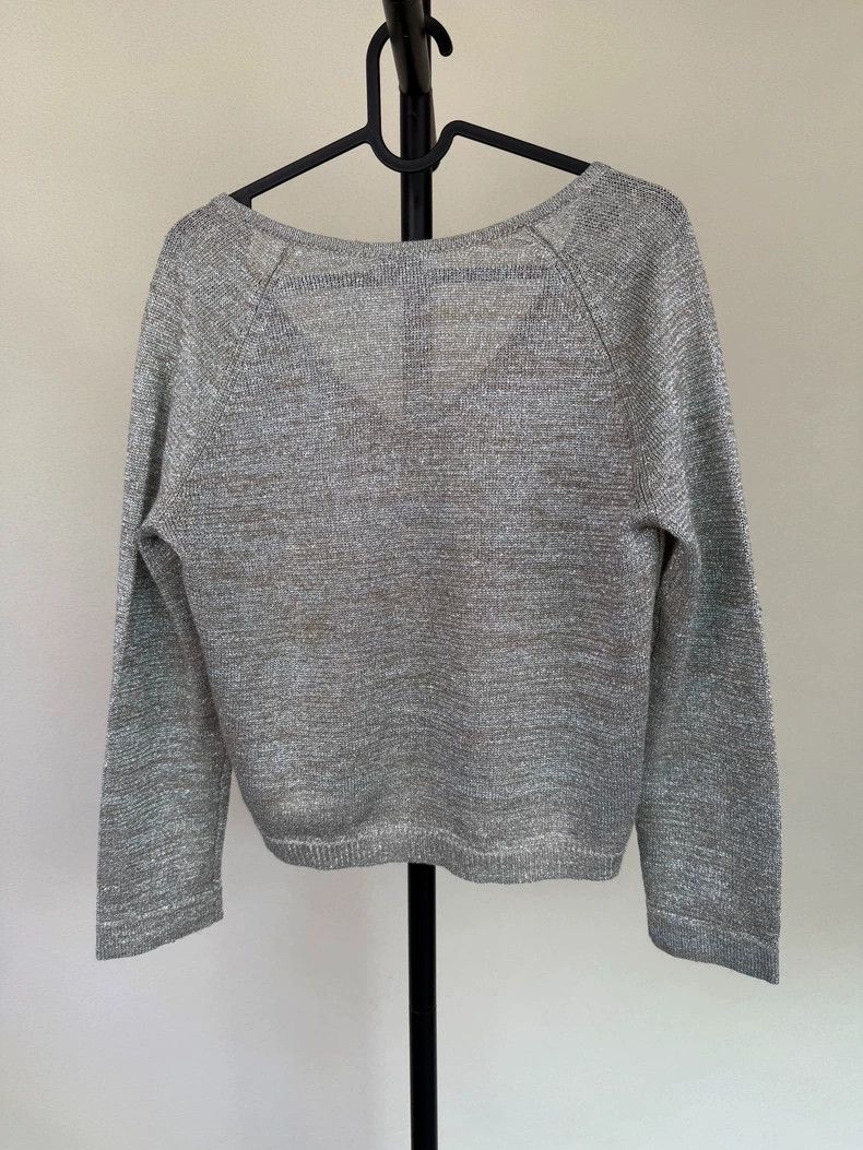 Dries Van Noten Dries Van Noten Silver Metallic Knit Top - dmc Size US S / EU 44-46 / 1 - 7 Thumbnail