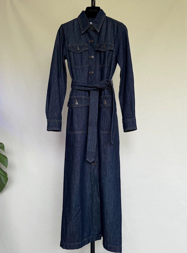Dries Van Noten Dries Van Noten Denim Dress Coat - dmc Size US S / EU 44-46 / 1 - 2 Thumbnail
