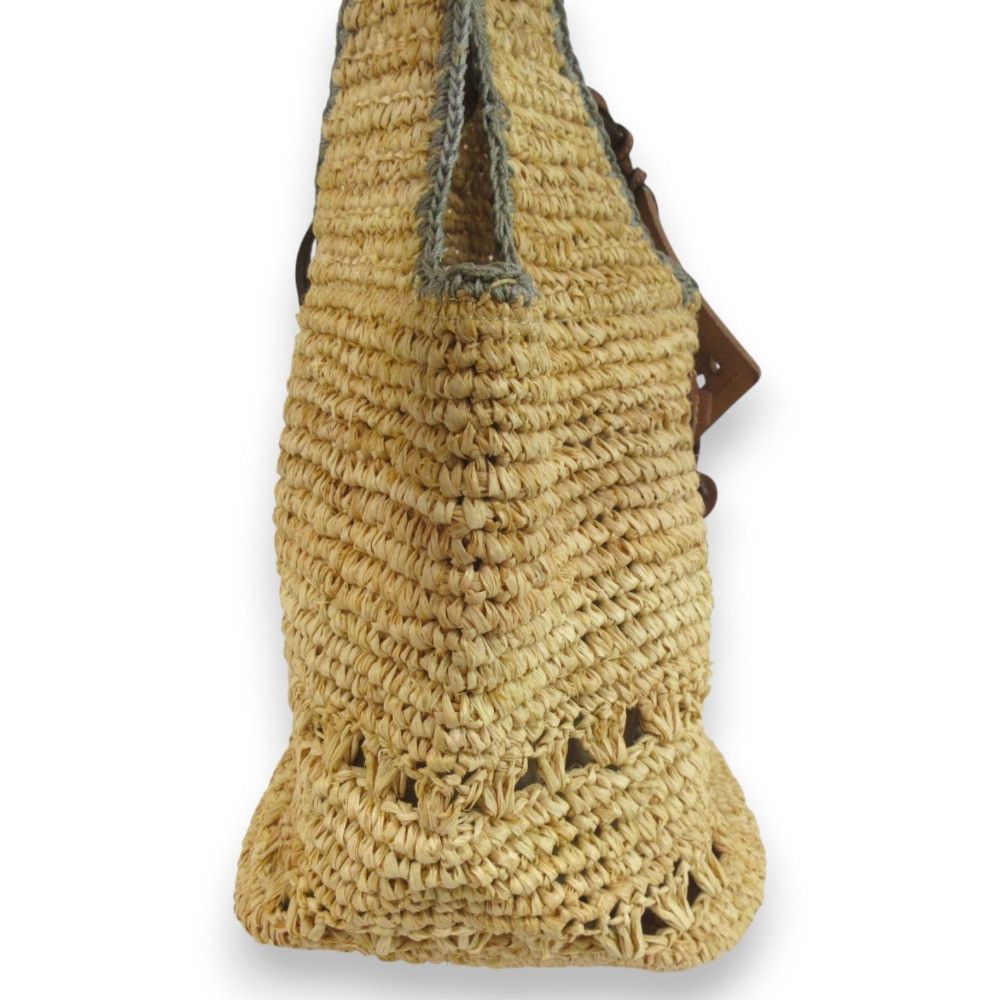 Other Other genten Crochet raffia Handbag Natural Material Tote Bag DUTY FREE for USA Size ONE SIZE - 4 Thumbnail