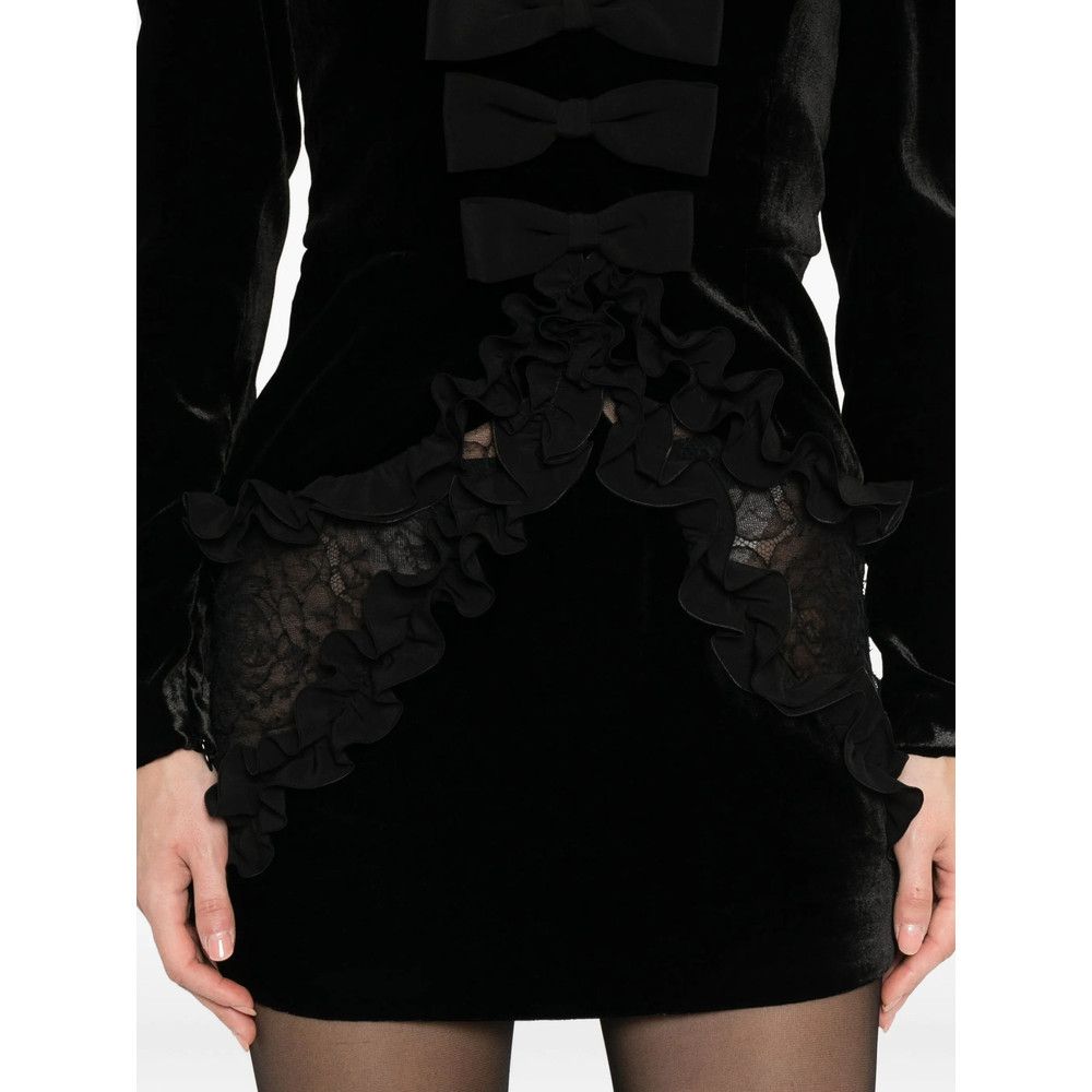 black disc dress Purpura Slip Dress in Velvet Disc Sequin Black main image 0