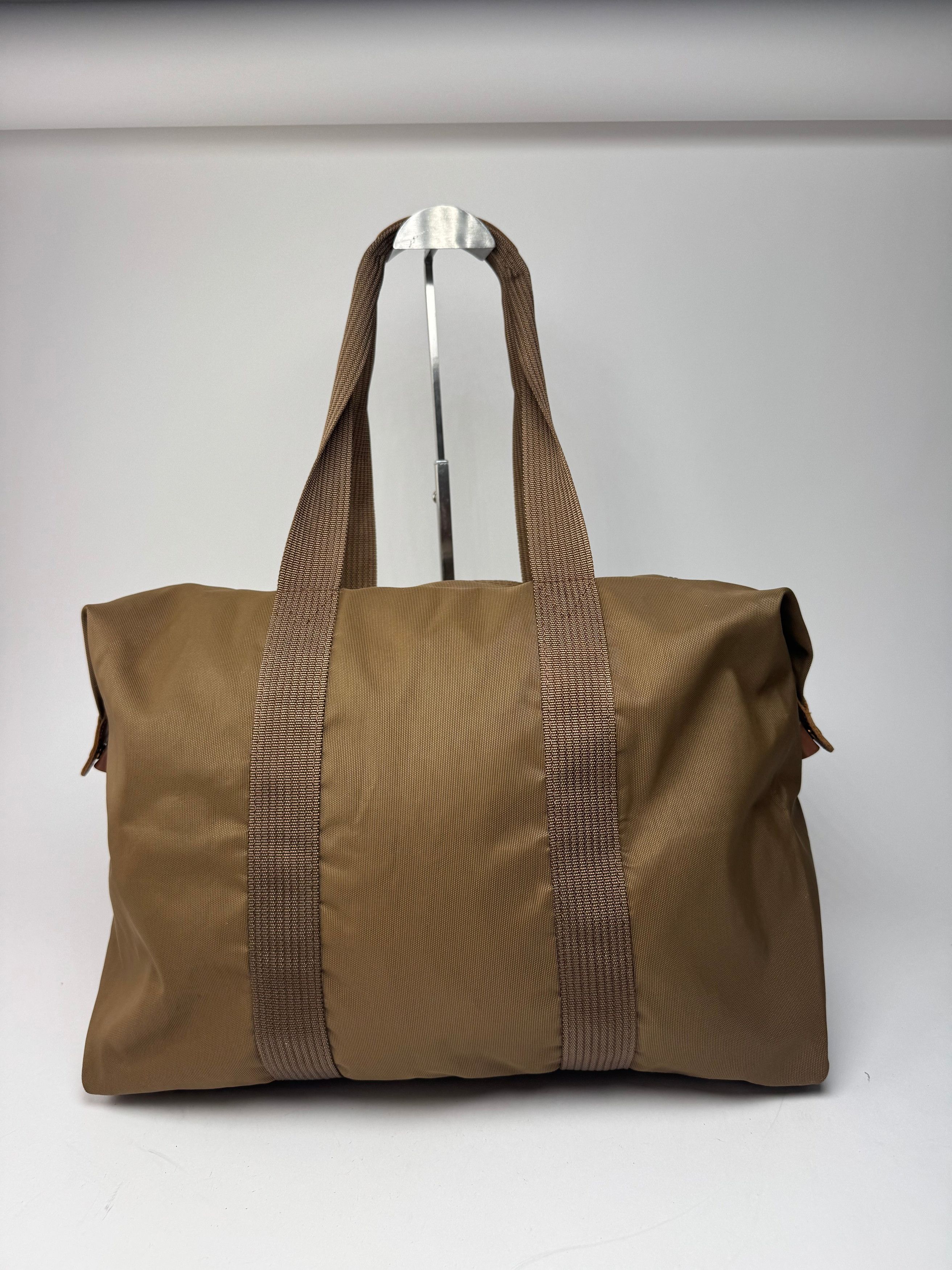 Courreges Vintage Paris Polyester Travel Bag Khaki Brown Size ONE SIZE - 2 Thumbnail