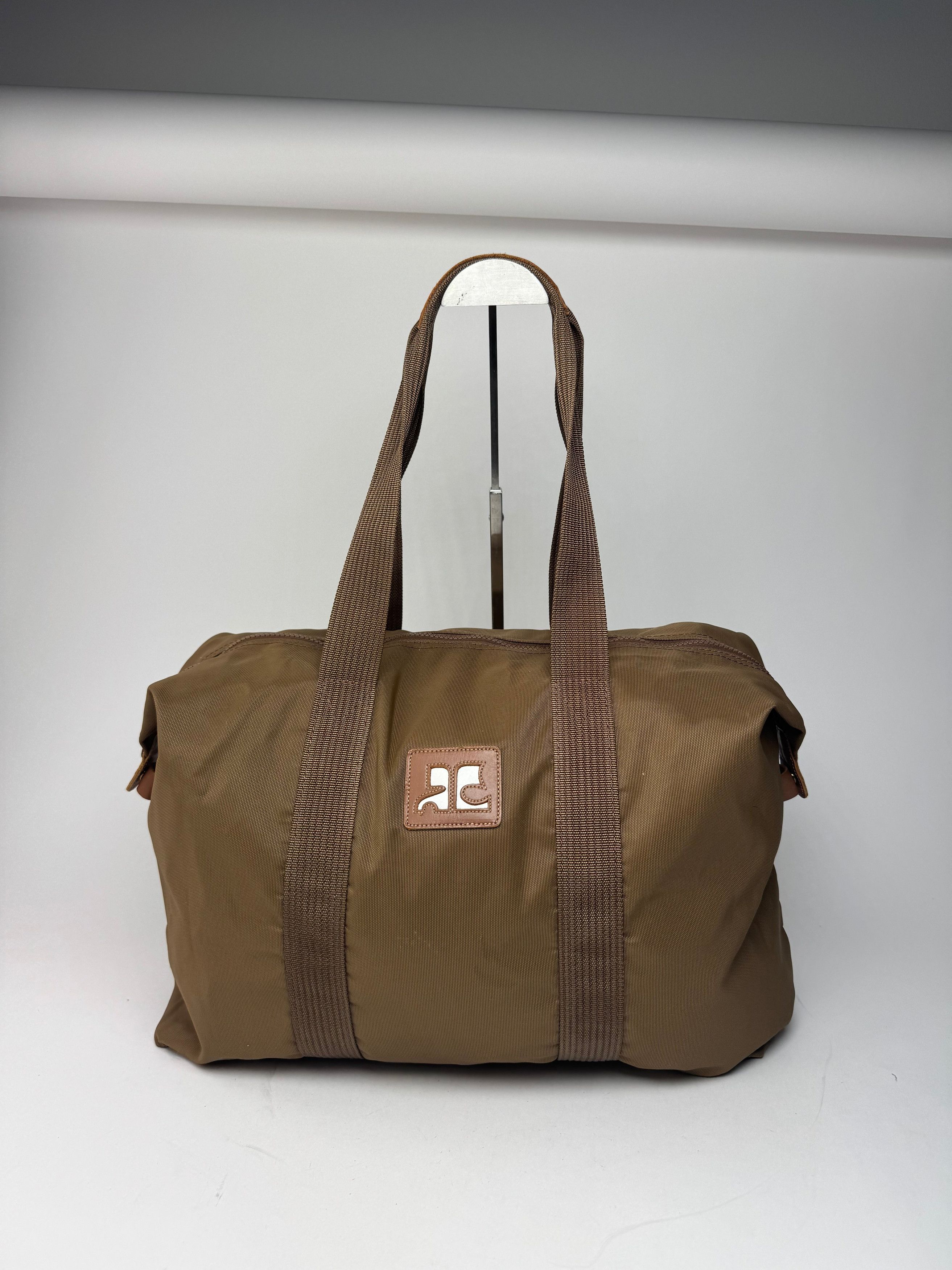 Courreges Vintage Paris Polyester Travel Bag Khaki Brown Size ONE SIZE - 14 Thumbnail