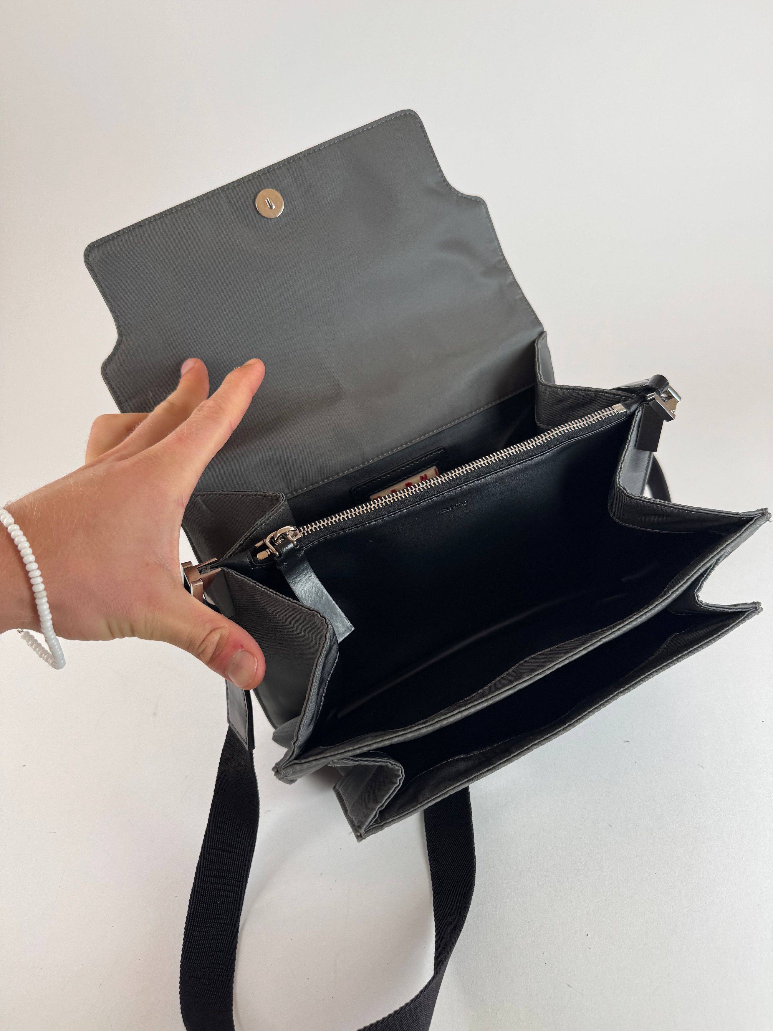 Marni Vintage 2way Trunk Bag Grey Black Size ONE SIZE - 3 Thumbnail