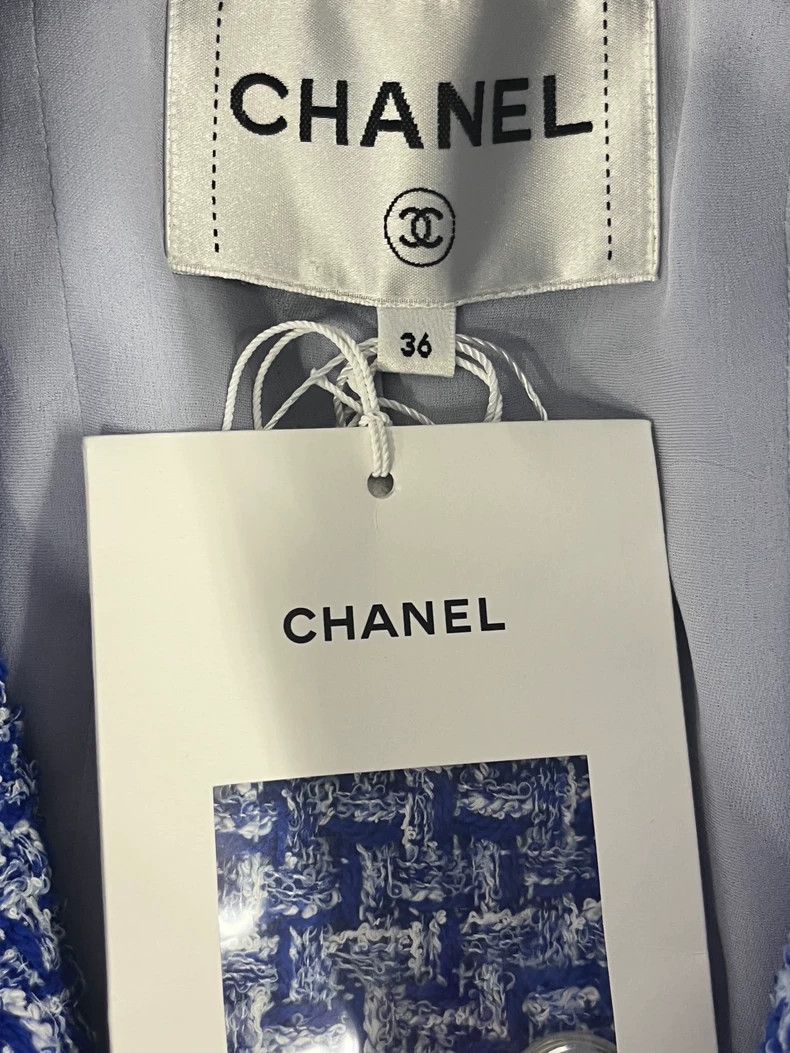 Chanel Chanel 23P Blue Woven Jacket - dmc Size US M / EU 48-50 / 2 - 4 Thumbnail