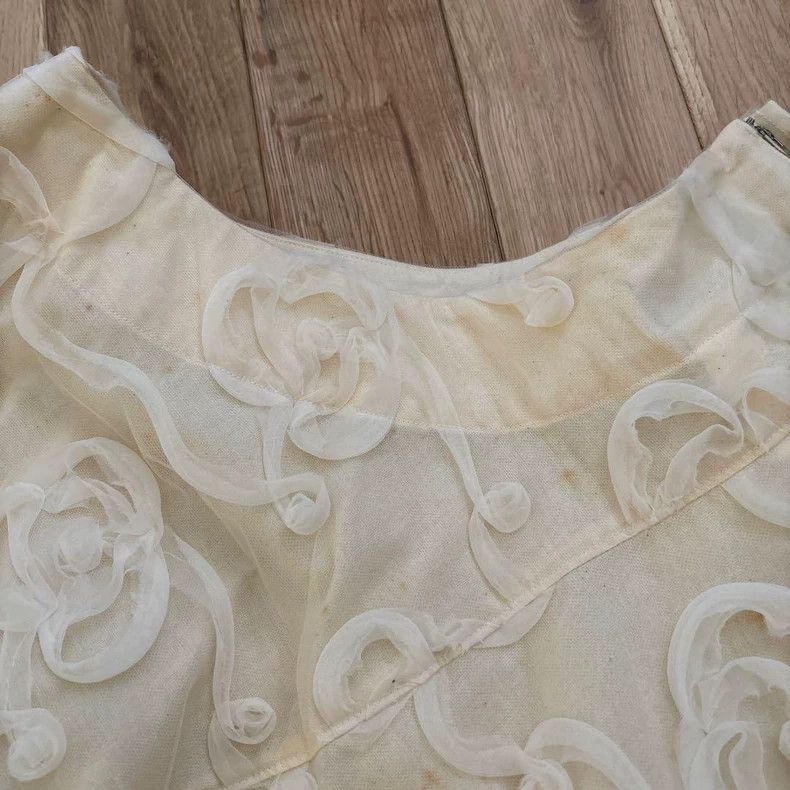 Comme des Garcons COMME des GARCONS Beige Vintage Lace Skirt - dmc Size US 34 / EU 50 - 7 Thumbnail