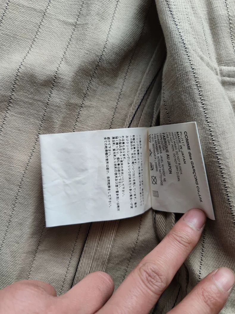 Comme des Garcons CDG Striped Canvas 3-Button Blazer - dmc Size US S / EU 44-46 / 1 - 5 Thumbnail