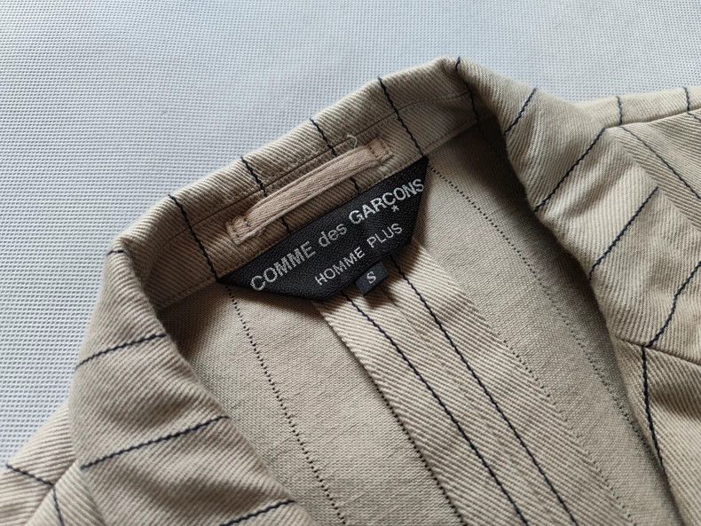 Comme des Garcons CDG Striped Canvas 3-Button Blazer - dmc Size US S / EU 44-46 / 1 - 6 Thumbnail