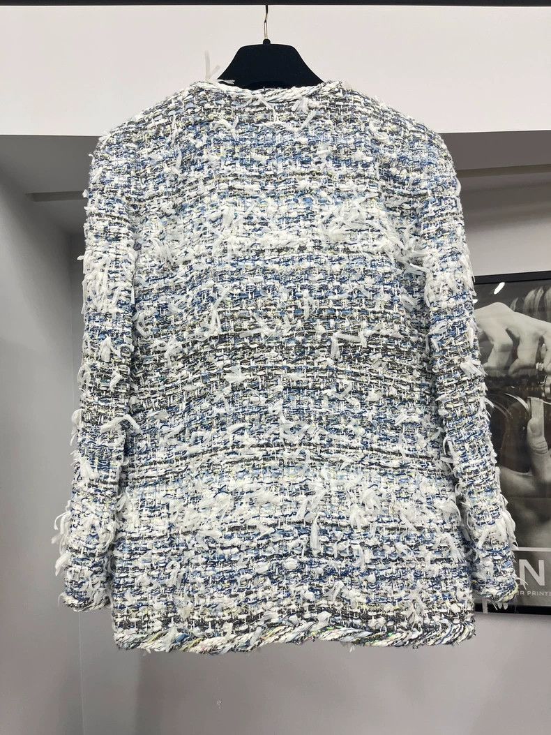 Chanel Chanel Waterfall Blue White Fringe Jacket - dmc Size US M / EU 48-50 / 2 - 3 Thumbnail