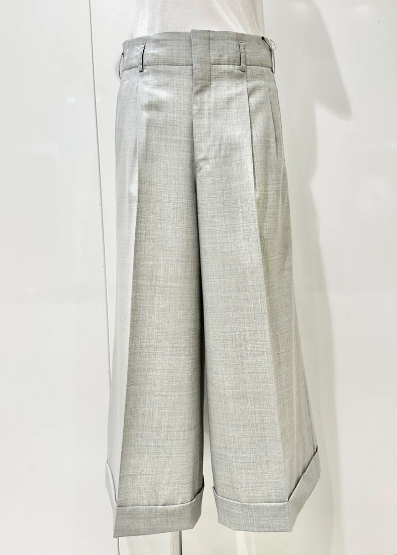 Comme des Garcons COMME des GARCONS Light Gray Wool Wide-Leg Pants - dmc Size US 26 / EU 42 - 5 Thumbnail