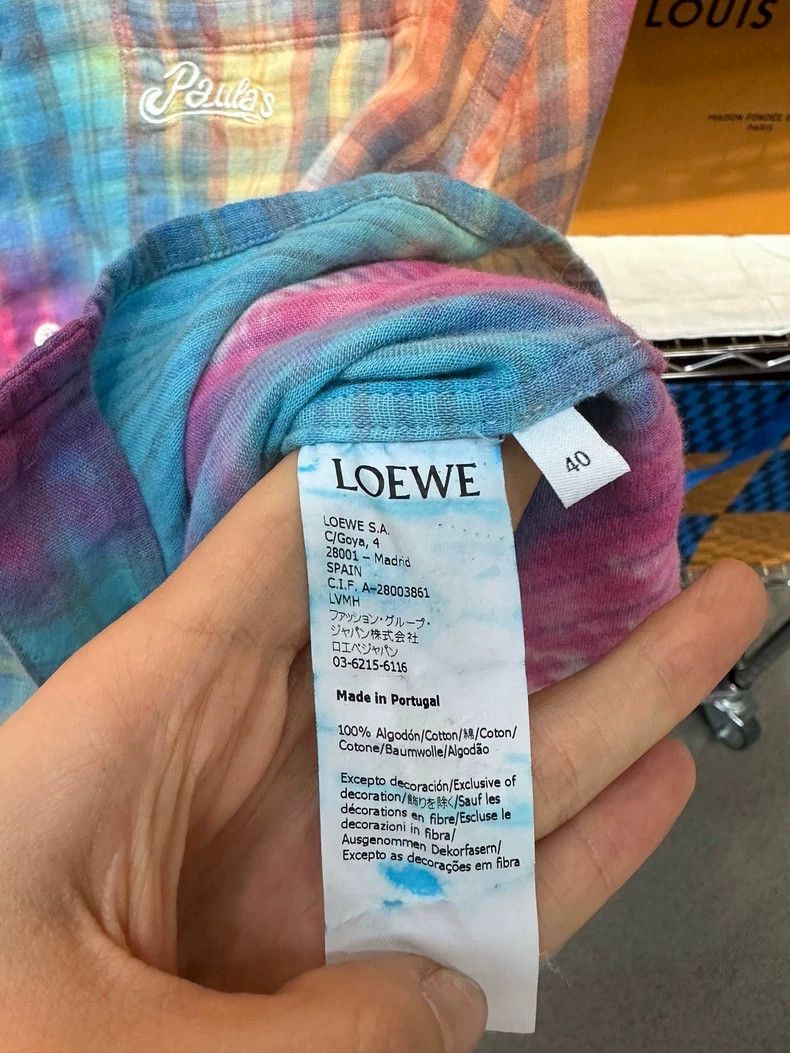 Loewe Loewe Rainbow Tie-Dye Cotton Shirt - dmc Size US XL / EU 56 / 4 - 6 Thumbnail