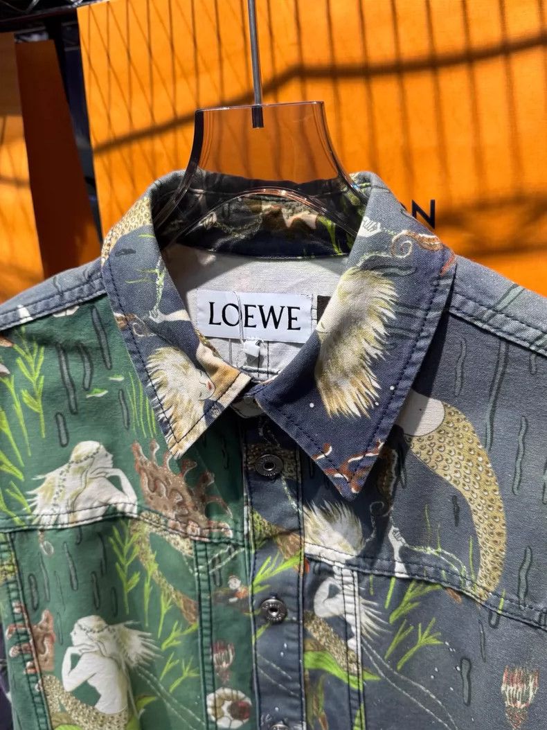 Loewe Loewe Mermaid Graffiti Denim Shirt Jacket - dmc Size US L / EU 52-54 / 3 - 2 Thumbnail