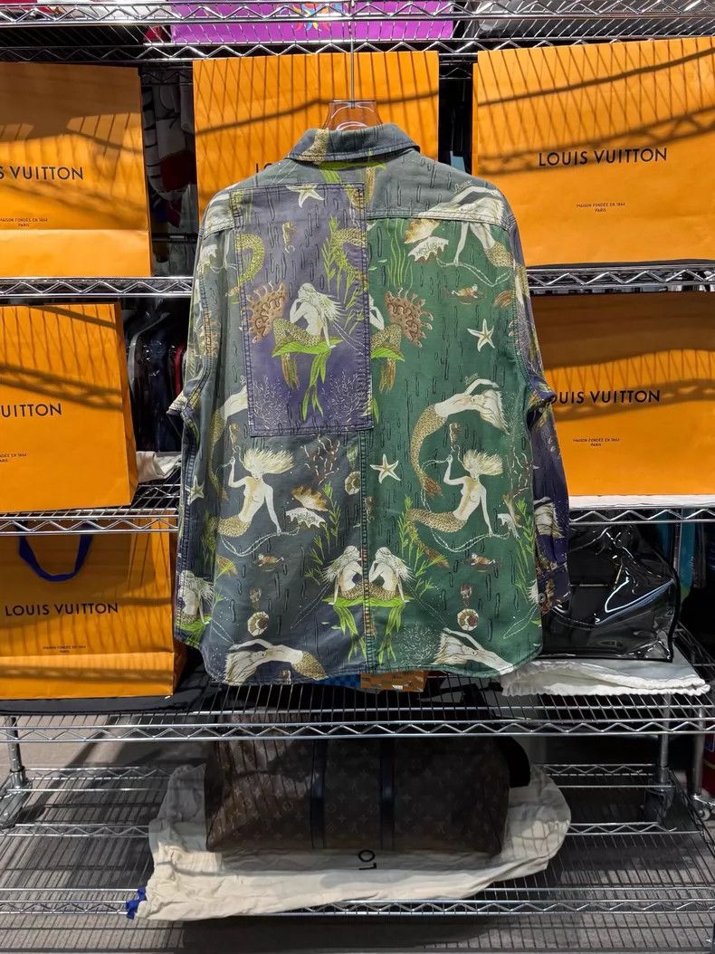 Loewe Loewe Mermaid Graffiti Denim Shirt Jacket - dmc Size US L / EU 52-54 / 3 - 4 Thumbnail