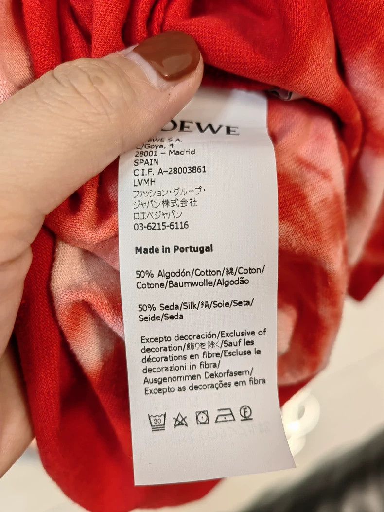 Loewe Loewe Red White Tie-Dye Long-Sleeve T-shirt - dmc Size US XL / EU 56 / 4 - 5 Thumbnail