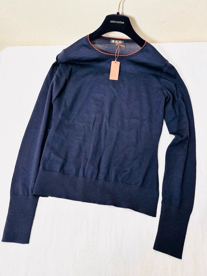 Loro Piana Loro Piana Women's Navy Wool Sweater - dmc Size US S / EU 44-46 / 1 - 2 Thumbnail