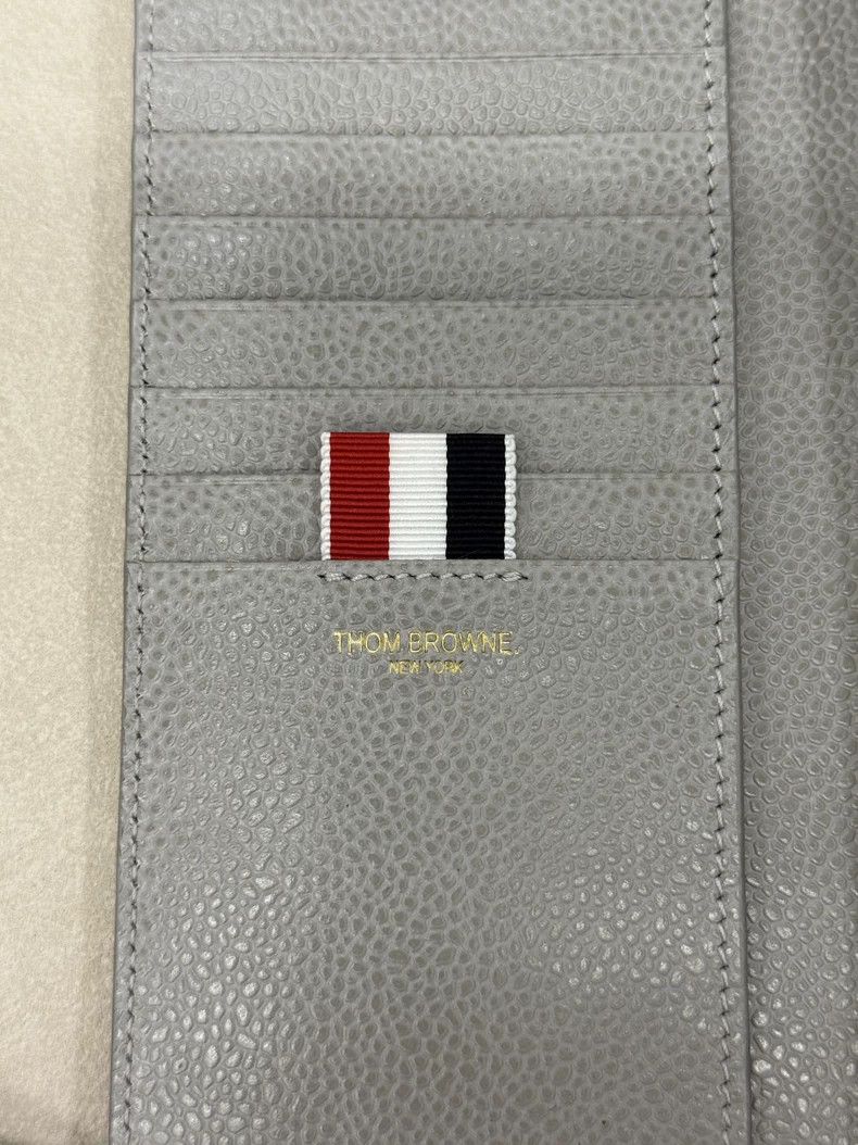 Thom Browne Thom Browne Gray Long Lychee Pattern Wallet - dmc Size ONE SIZE - 6 Thumbnail