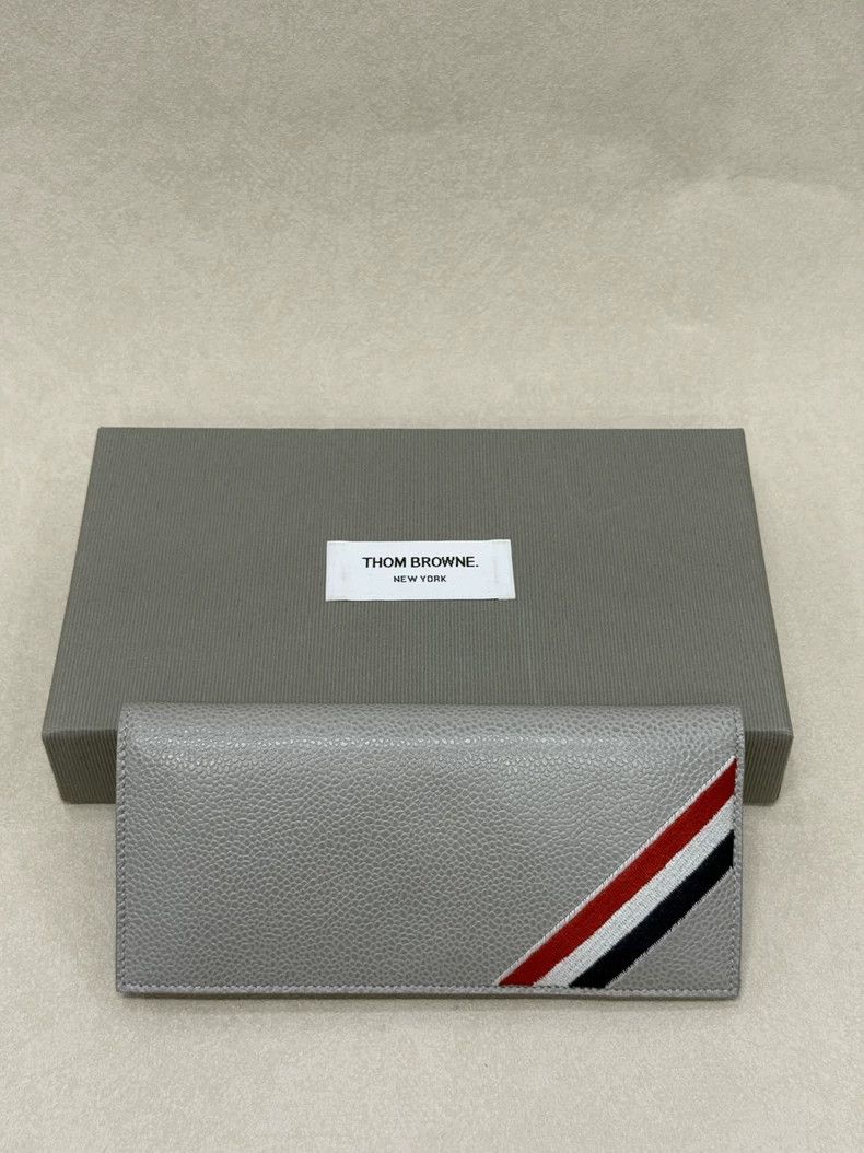 Thom Browne Thom Browne Gray Long Lychee Pattern Wallet - dmc Size ONE SIZE - 4 Thumbnail