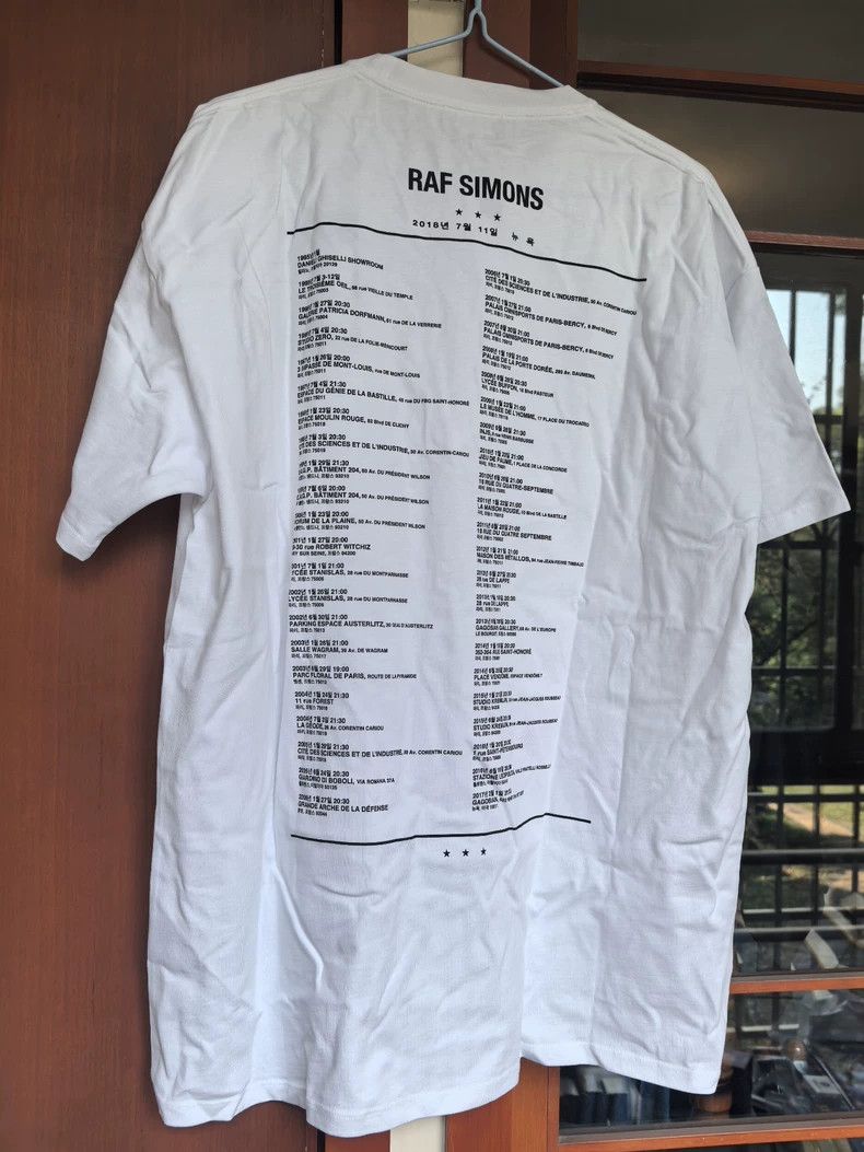 Raf Simons Raf Simons SS18 Tour Graphic Tee - dmc Size US S / EU 44-46 / 1 - 2 Thumbnail