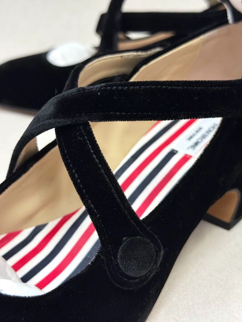 Thom Browne Thom Browne Women's Velvet Mary Janes - dmc Size US 5.5 / EU 38 - 5 Thumbnail