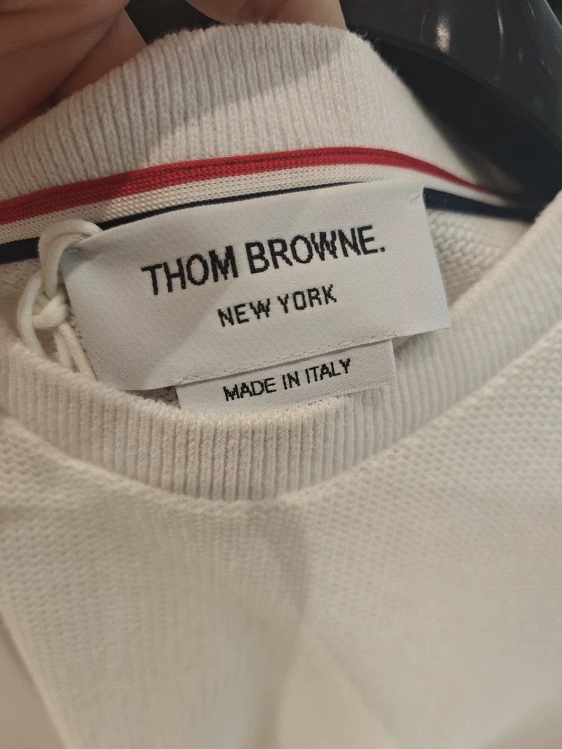 Thom Browne THOM BROWNE Classic Stripe Short Sleeve T-shirt - dmc Size US XS / EU 42 / 0 - 6 Thumbnail