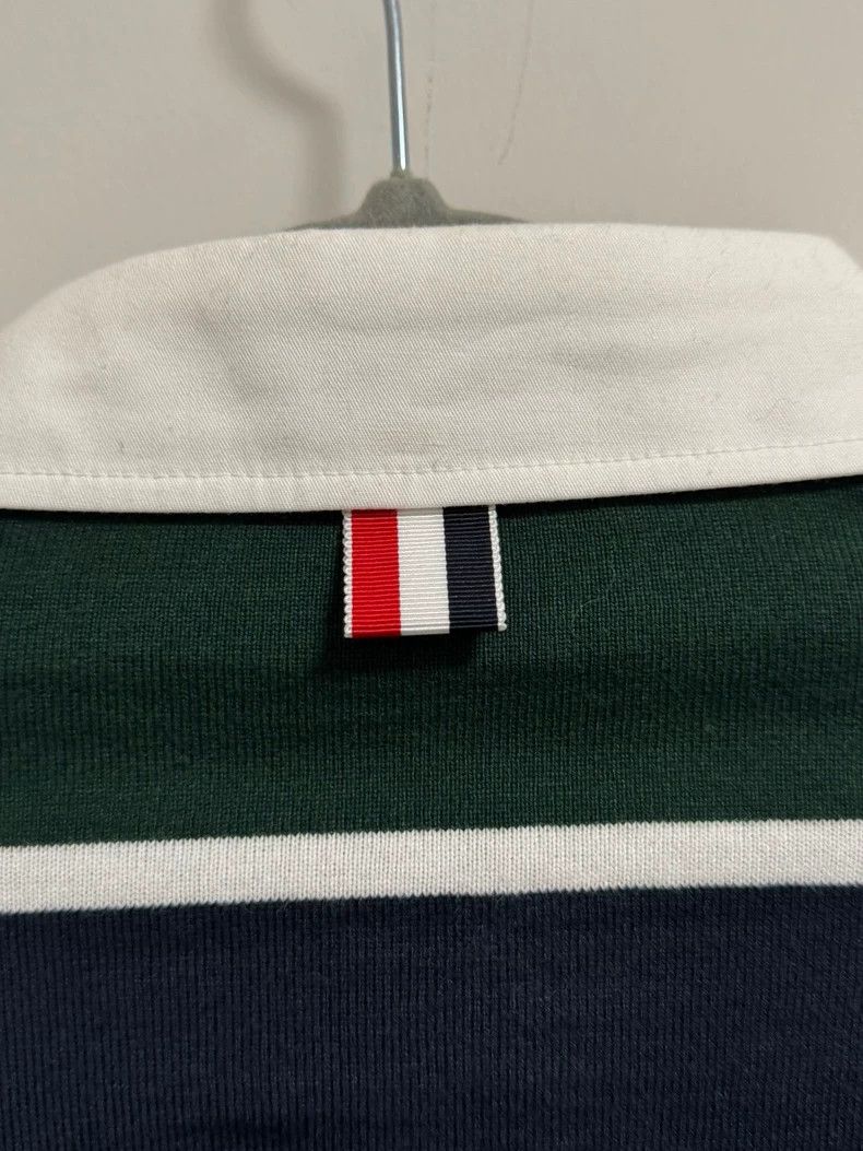 Thom Browne THOM BROWNE Striped Polo Shirt - dmc Size US XXS / EU 40 - 6 Thumbnail