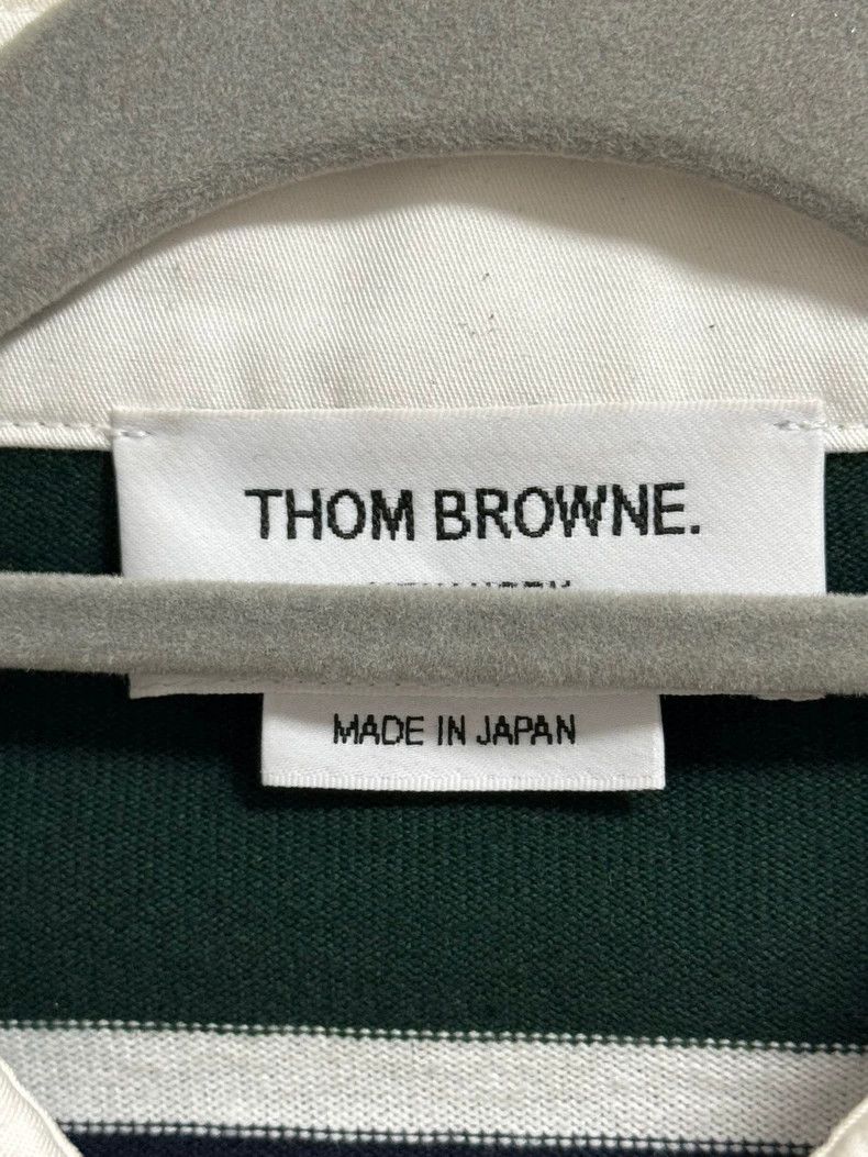 Thom Browne THOM BROWNE Striped Polo Shirt - dmc Size US XXS / EU 40 - 4 Thumbnail