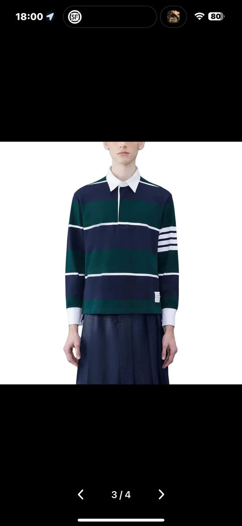 Thom Browne THOM BROWNE Striped Polo Shirt - dmc Size US XXS / EU 40 - 8 Thumbnail