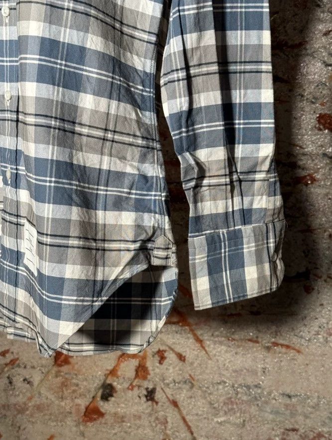 Thom Browne Thom Browne Blue White Plaid Shirt - dmc Size US L / EU 52-54 / 3 - 6 Thumbnail
