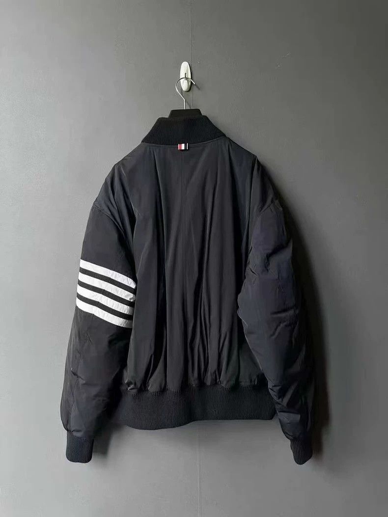 Thom Browne TB 4-Stripe Black Down Jacket - dmc Size US L / EU 52-54 / 3 - 2 Thumbnail