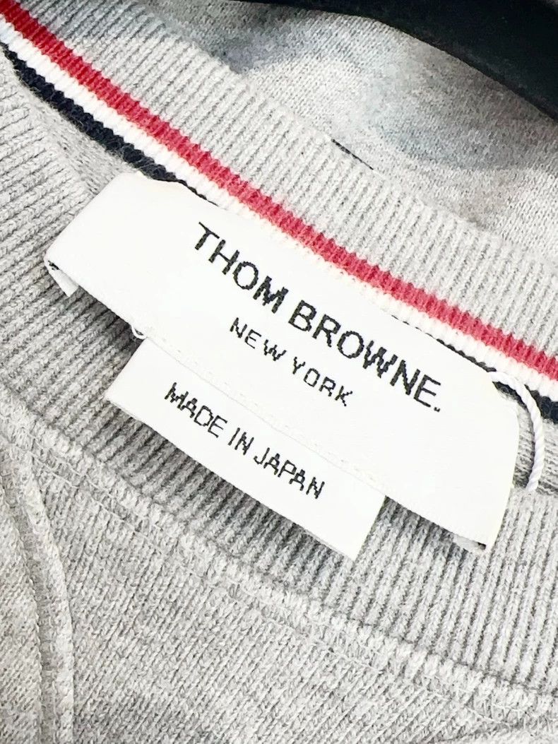 Thom Browne Thom Browne Gray White Stripe Sweatshirt - dmc Size US XS / EU 42 / 0 - 5 Thumbnail
