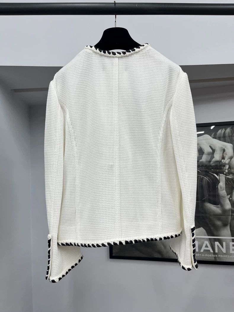 Chanel Chanel Classic White Waffle Jacket - dmc Size US M / EU 48-50 / 2 - 3 Thumbnail