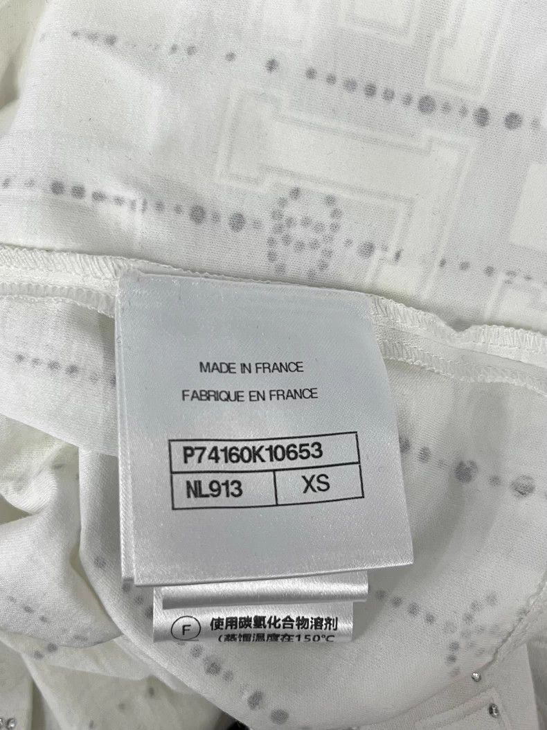 Chanel Chanel 23C White Crystal Collar T-shirt - dmc Size US XS / EU 42 / 0 - 5 Thumbnail