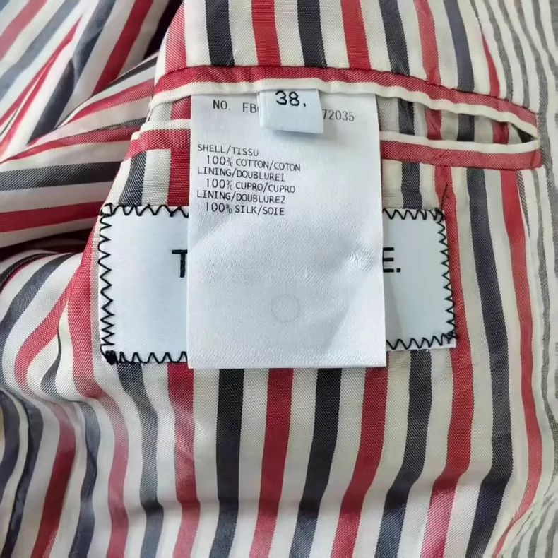 Thom Browne Thom Browne Seersucker Blazer Jacket - dmc Size US XS / EU 42 / 0 - 4 Thumbnail